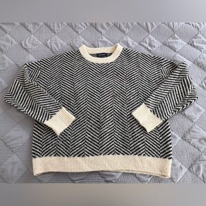 Herringbone Crew Neck Sweater